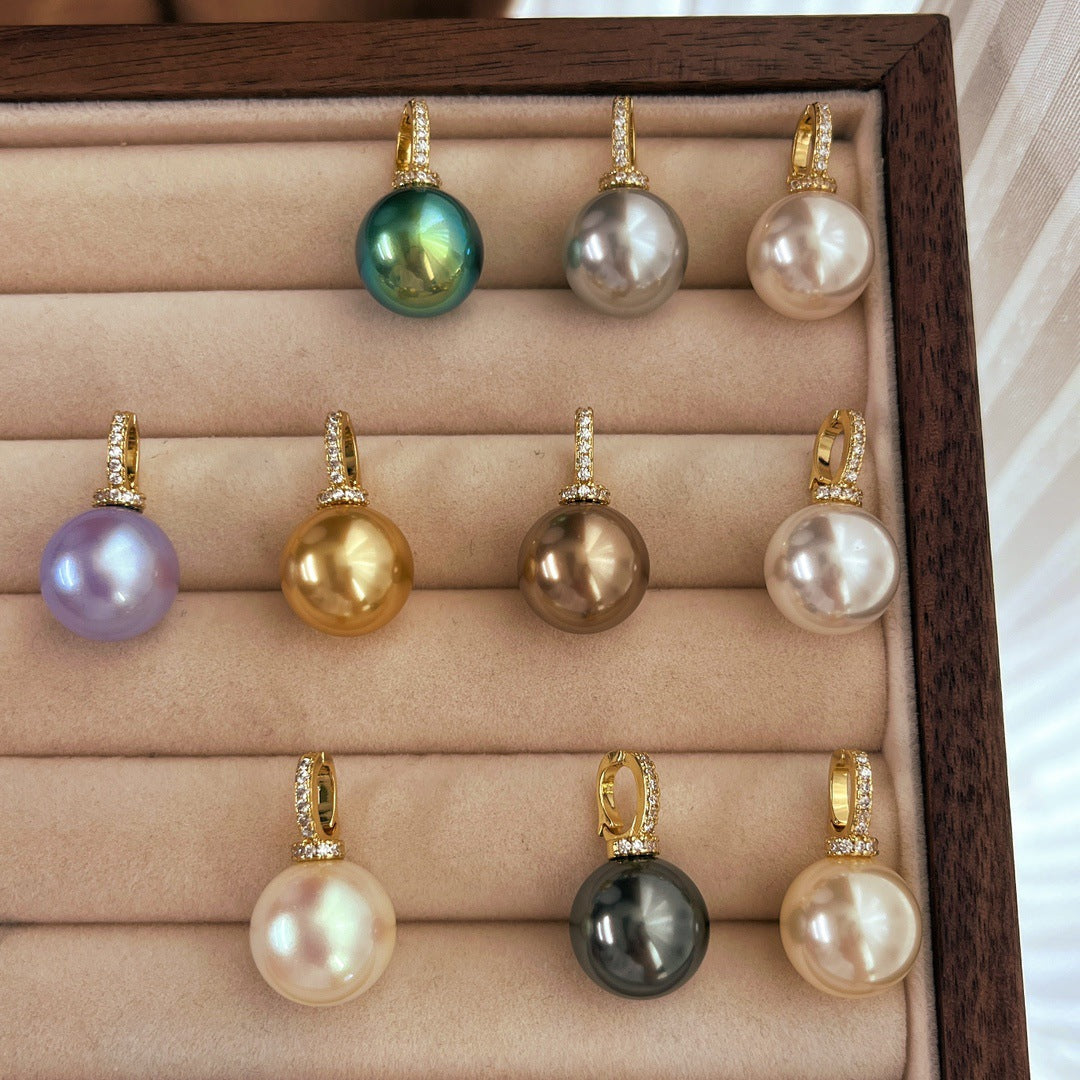 Basic Style Open Design Particles Pearl Cold White Pendant