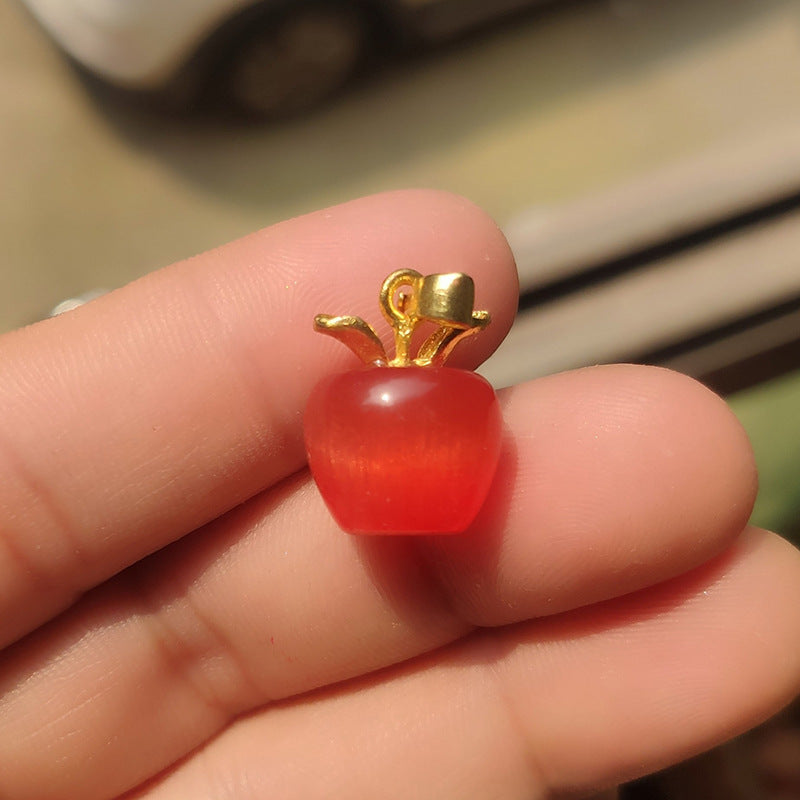 Women's Gold-plated Christmas Eve Gift Pink Crystal Clavicle Pendants