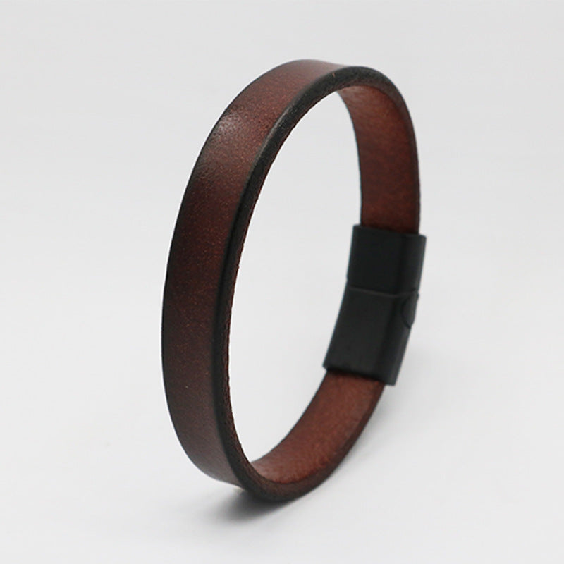 Accessories Retro Simple Glossy Cattle Leather Bracelets
