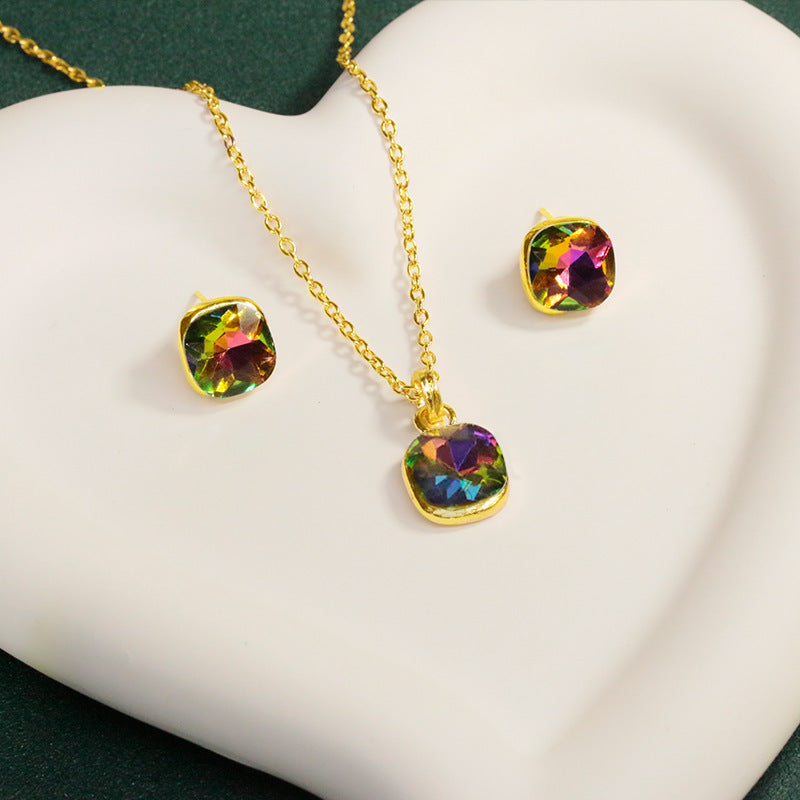 Women's Korean Style Elegant Colorful Diamond Fashion Rings