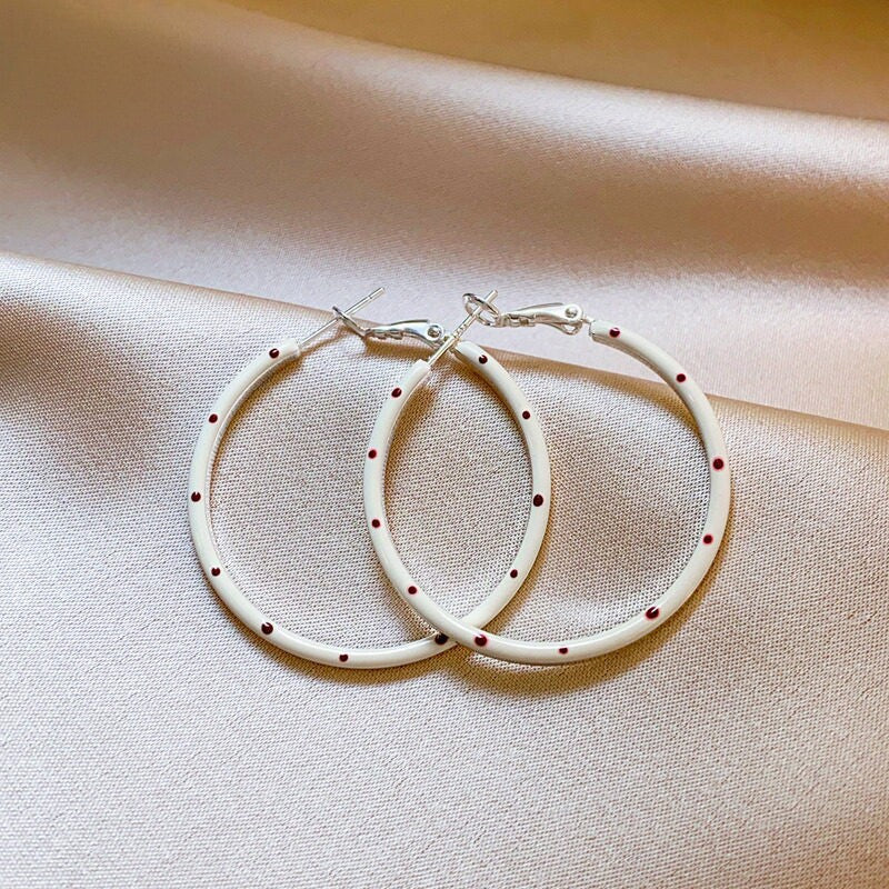 Women's Polka Dot Hoop High-grade Light Luxury Minority Ear Suitable For Earrings