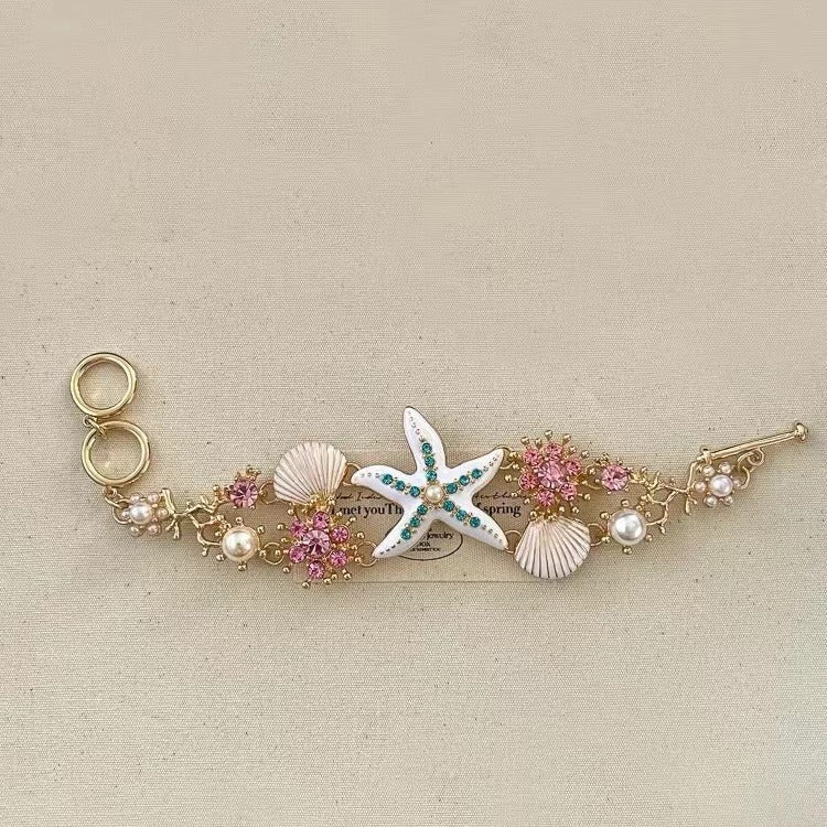 Women's Beach Vacation Style Ocean Starfish Shell Fashion Bohemian Rings