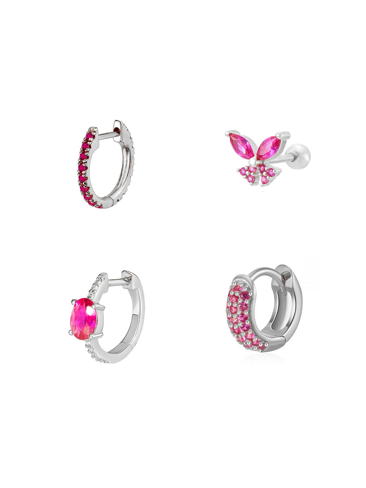 Women's Gold Diamond Butterfly Fashion Style Earrings