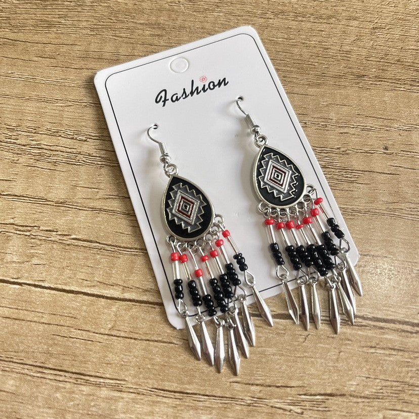 Style Vintage Fashion Bohemian Long Tassel Earrings