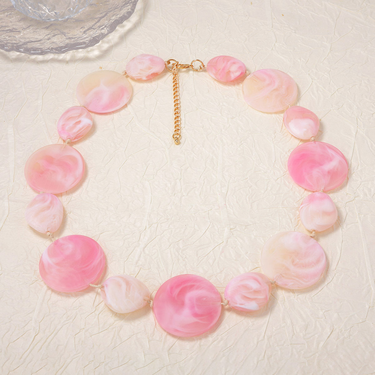 Slouchy Fashion Pink Geometric High-grade Commute Jewelry Set