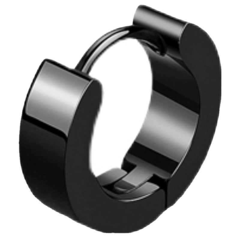 Men's Titanium Steel Stainless Classic Retro High-grade Simple Female Hip Earrings