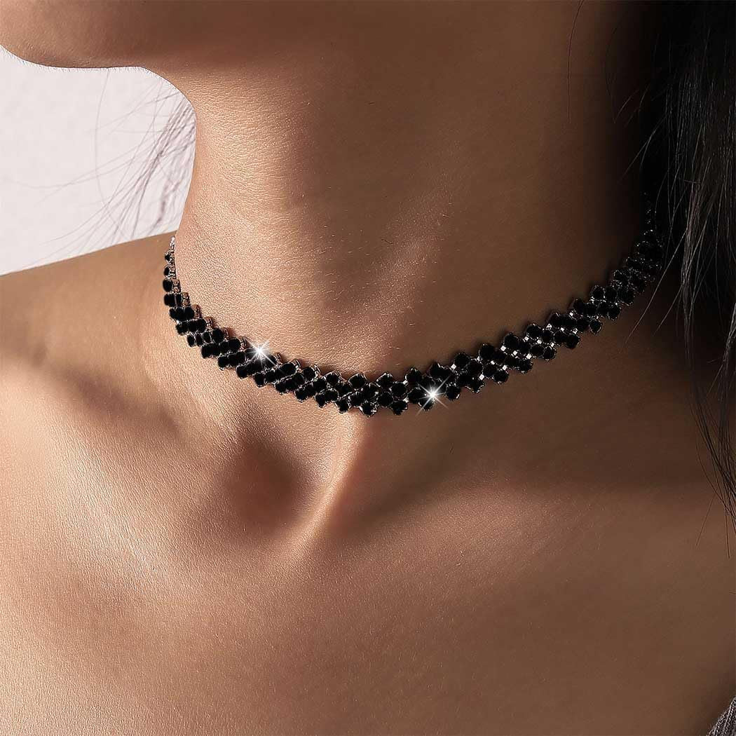Simple Full Diamond Collar Personalized Clavicle Necklaces