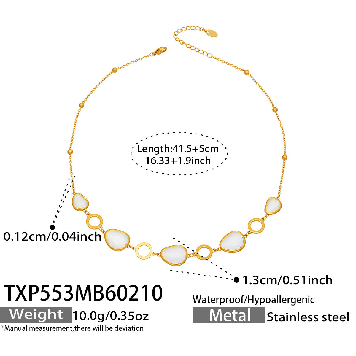 Li Light Luxury Oval Opal Stainless Steel Jewelry Set