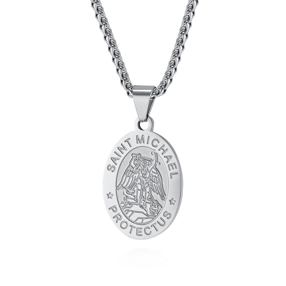 Women's & Men's God's Holy Guardian Titanium Steel Design Pendant