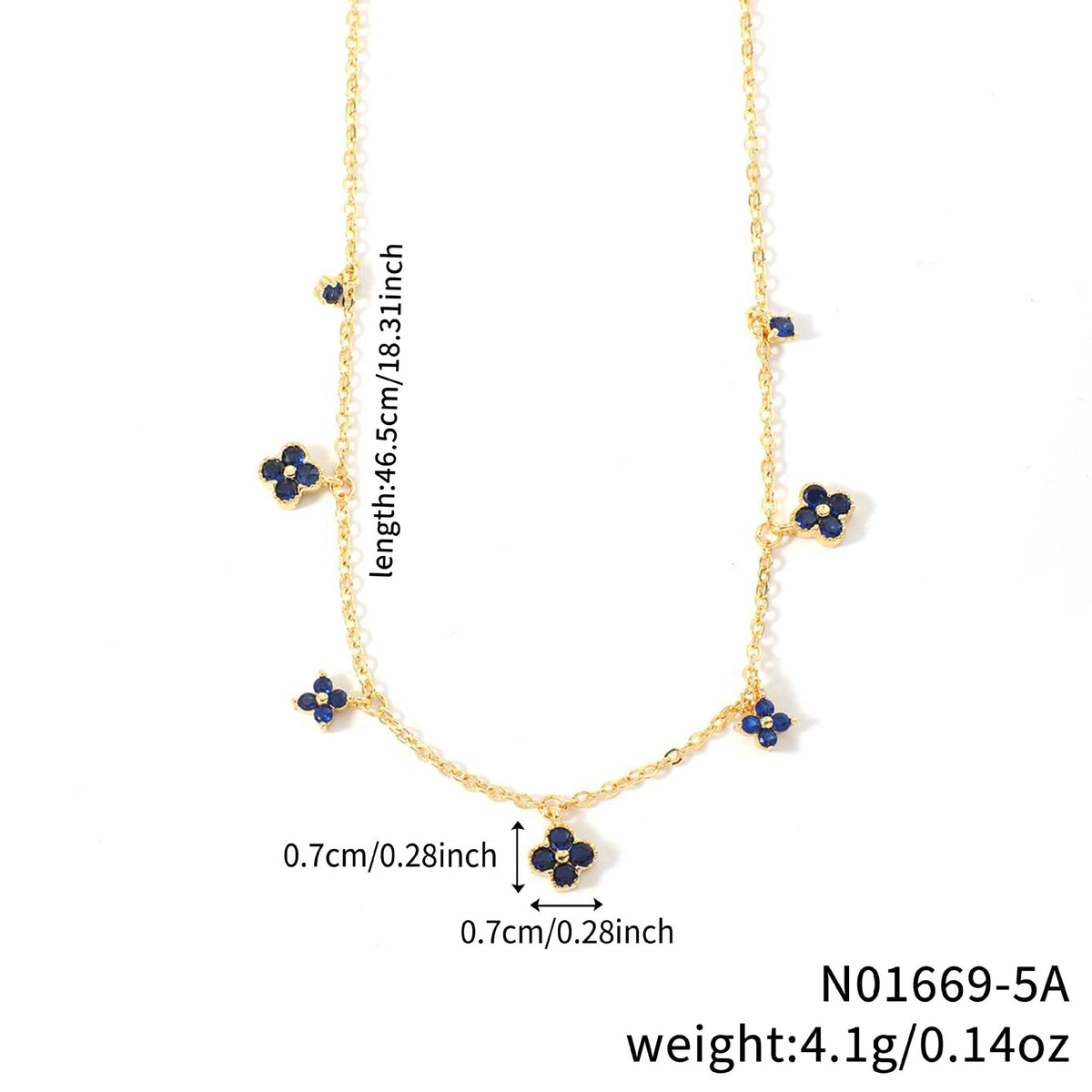Flower-shaped Clavicle Chain Fashion Inlaid Zirconium Design Birthday Pendant