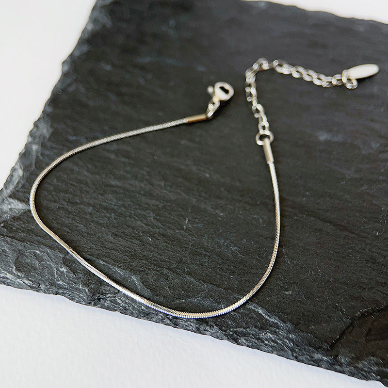 Women's Fine Snake Bone Nude Chain Simple Titanium Bracelets