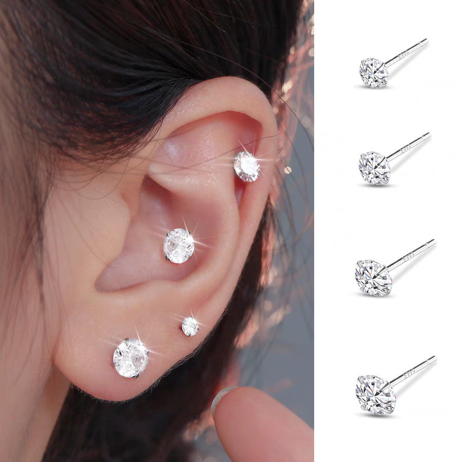 Women's & Men's For Super Flash Simple High Sense Ear Bar Rings