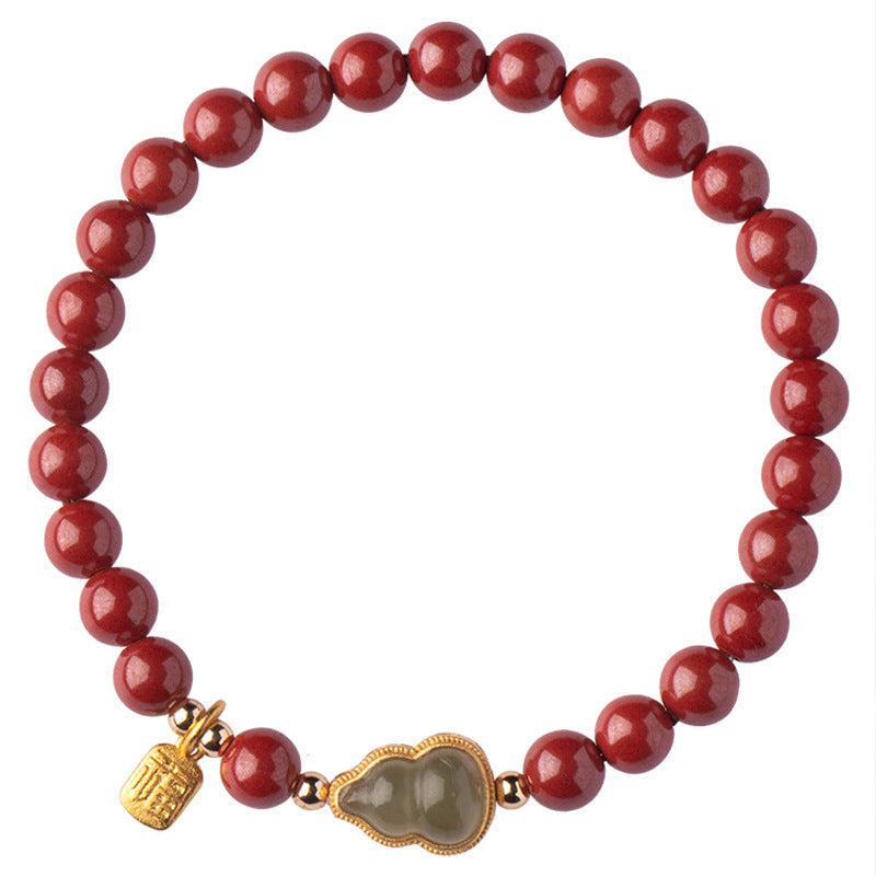 Cinnabar Gourd Blessing Card Fu Lu Purple Bracelets