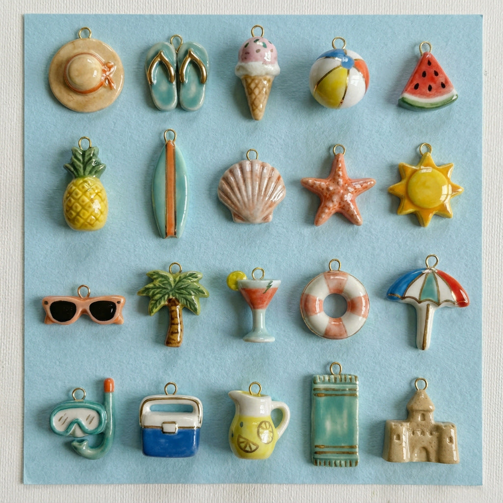 Travel Series Parts Vacuum Plating Gold Color Pendants