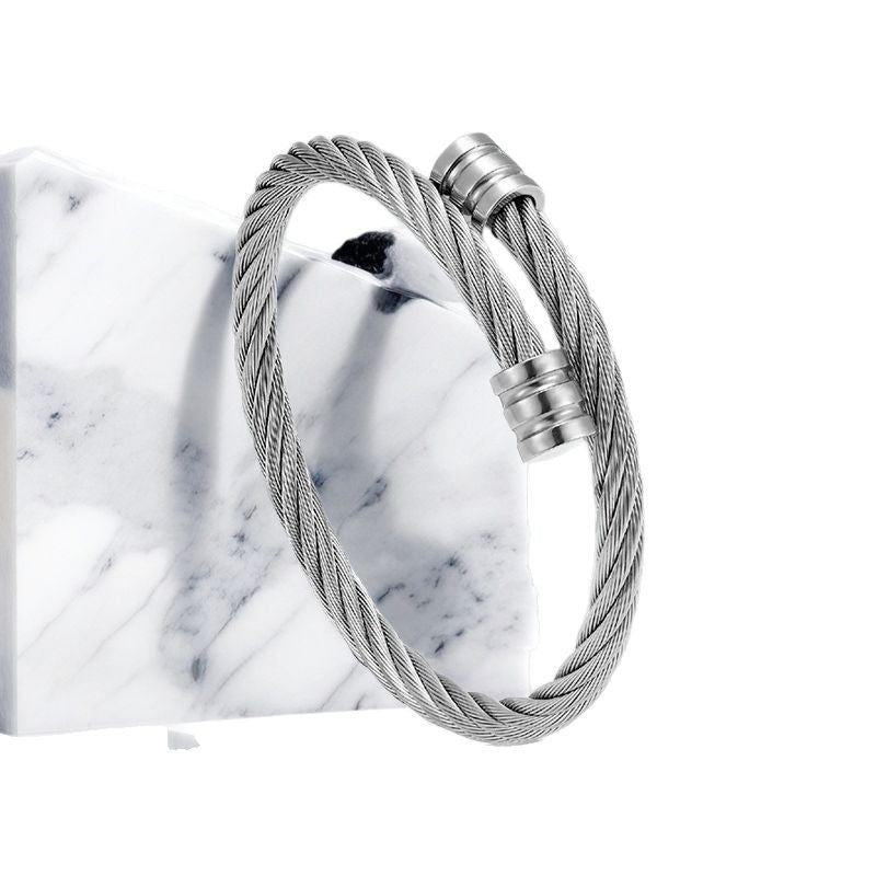 Wire Carrying Strap Fashion Simple No Color Fading Spiral Bracelets