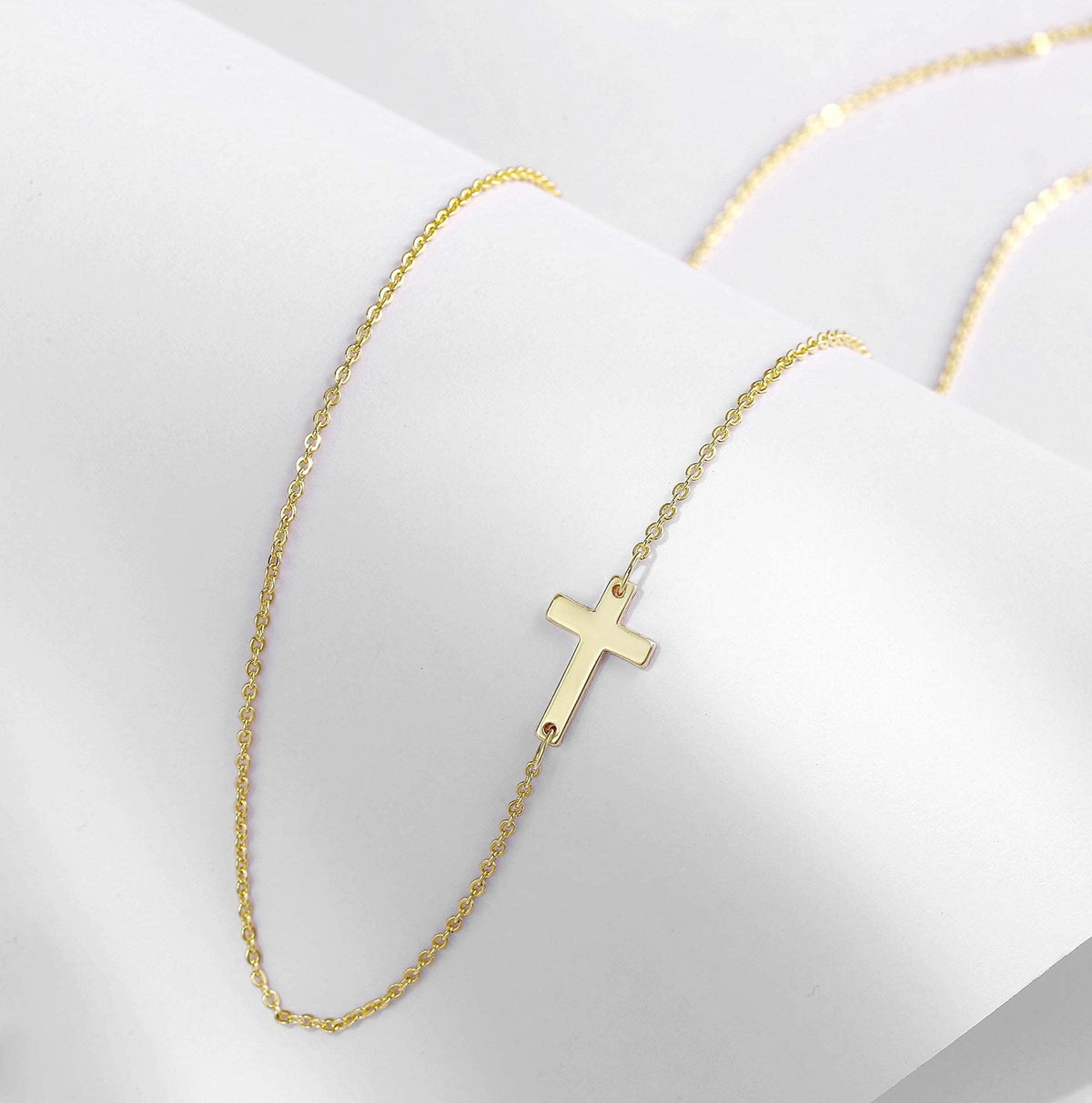 Women's Stainless Steel Cross Chain Clip Beads Bead Refined Necklace