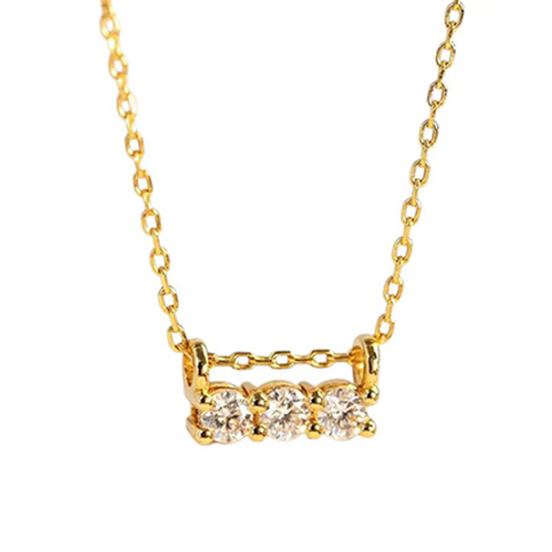 Women's Diamond One-line Flash Zircon Exquisite Light Luxury Personality Fashion Necklace
