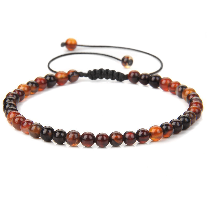 Natural Agate Stone Woven Female Beads Mini Energy Bracelets