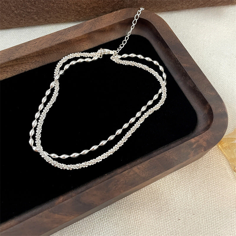 Women's Diamond Double Layered Wear Exquisite Niche Design Simple Bracelet