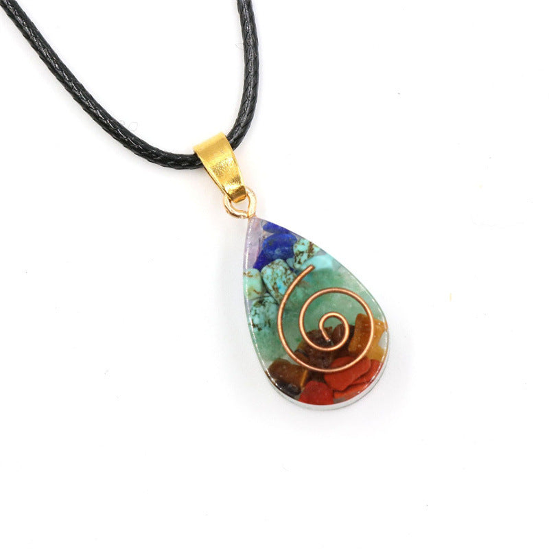 Beautiful Classy Natural Gravel Synthetic Crystal Pendant