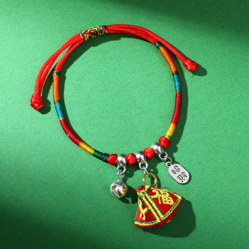 Dragon Boat Festival Colorful Rope Carrying Strap Handmade Braided Adult Bracelet