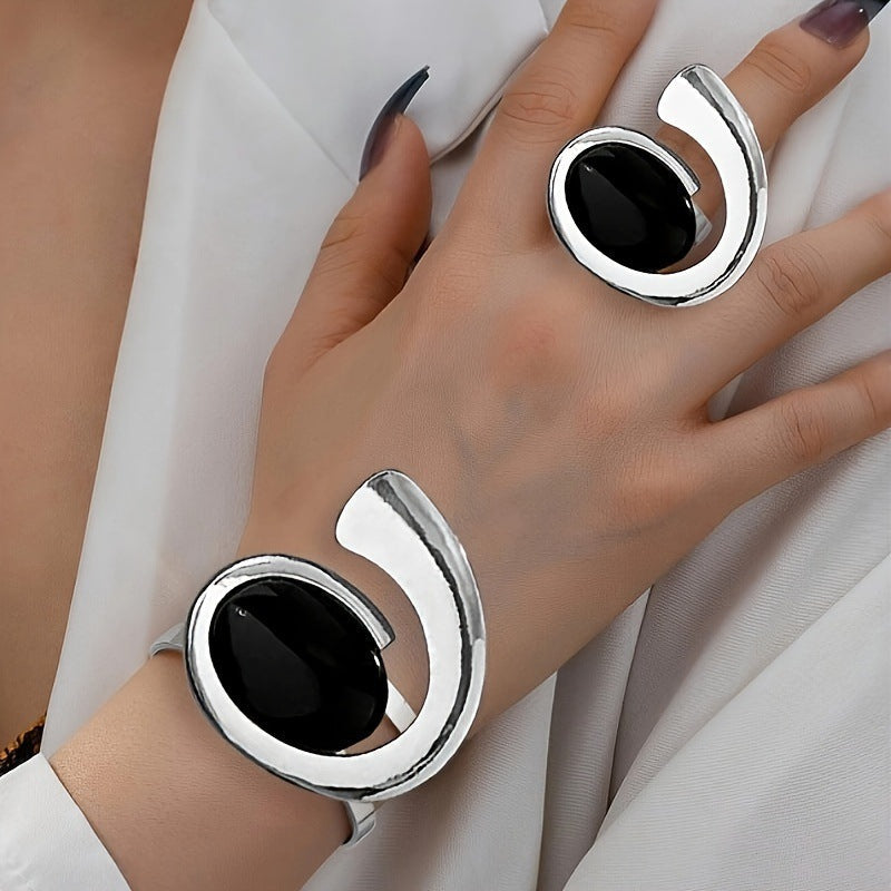 Simple Personalized Fashion Sense Copper Plating Brace Lace Rings