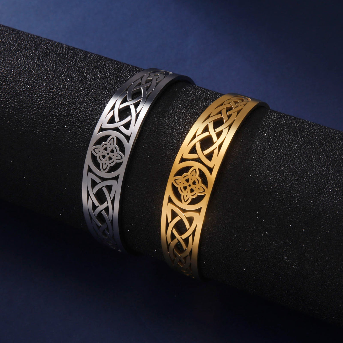 Trend Real Gold Plating Witch Knot Hollow Stainless Bracelet