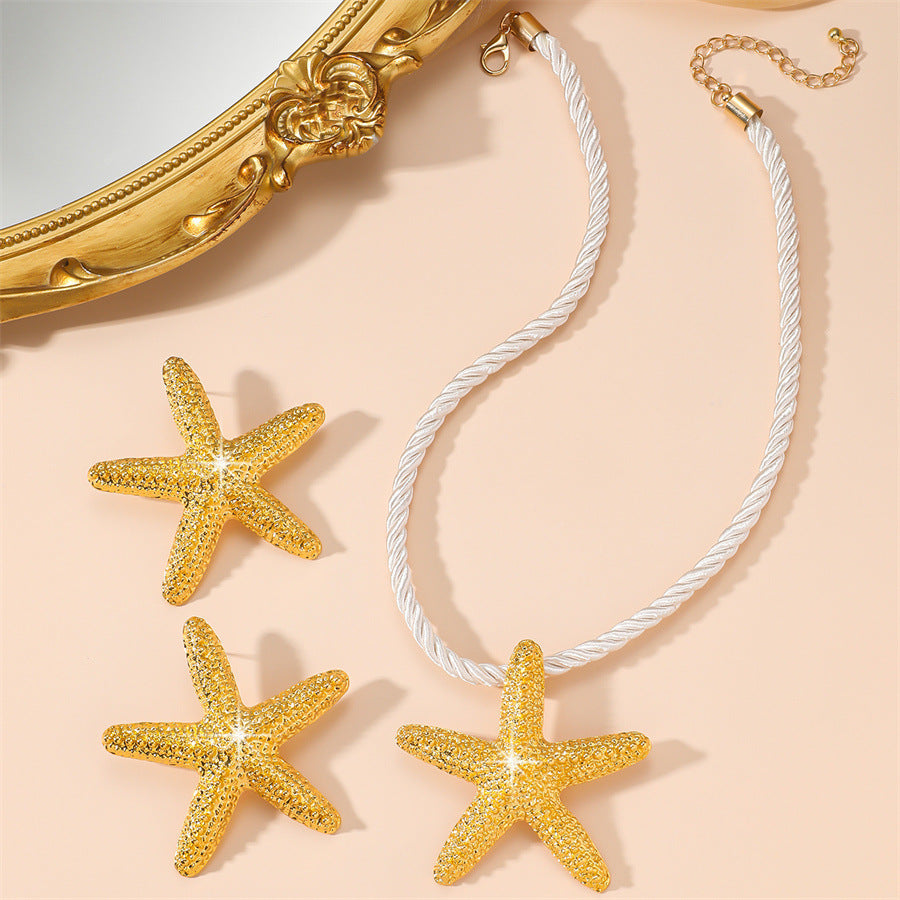 Personalized Party Exaggerated Vacation Beach Ocean Ear Jewelry Set