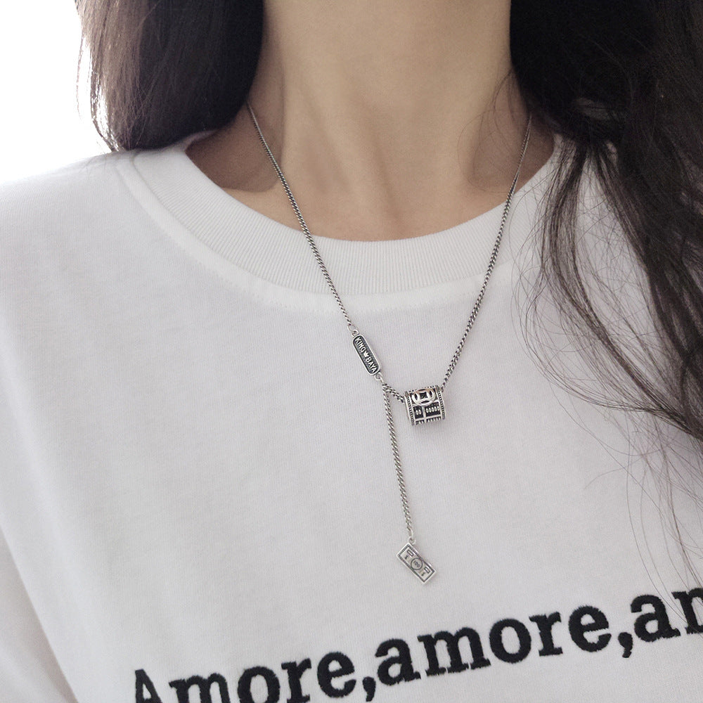 Women's Style Imitation Pearl Retro Buckle Asymmetric Multilayer Collarbone Elegance Creativity Necklace