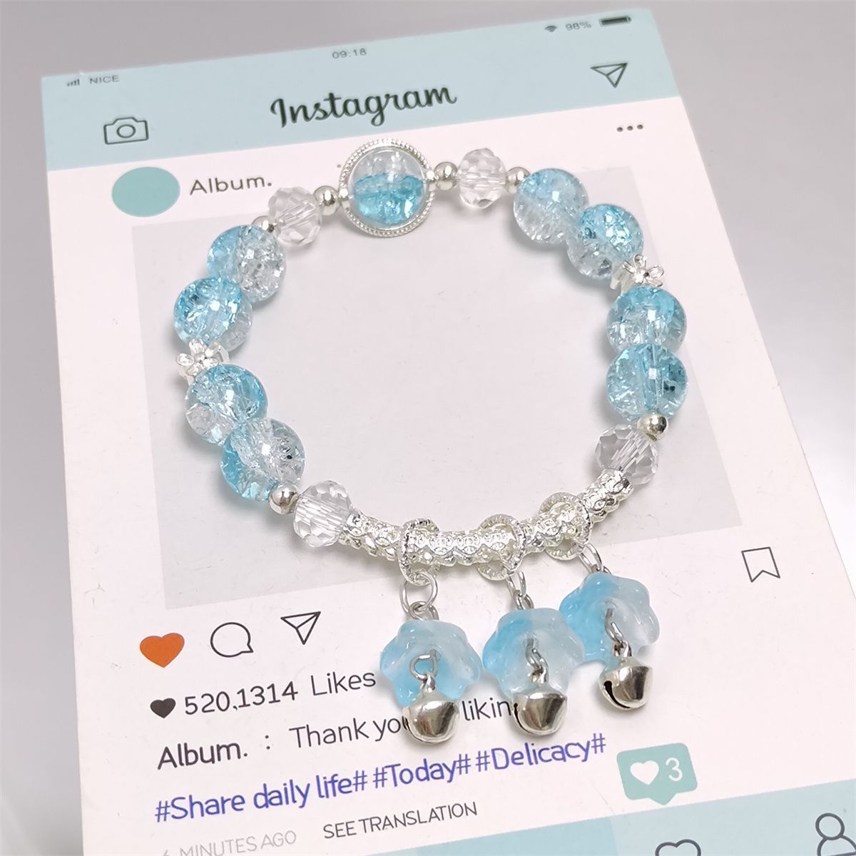 Style Lily Crystal Female Niche Super Bracelet
