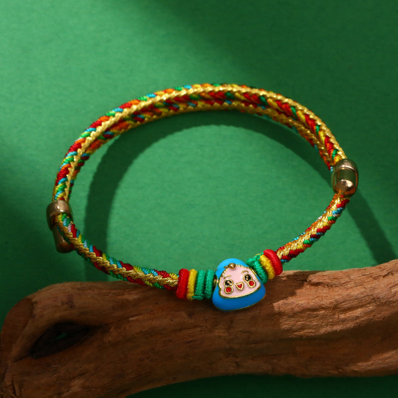 Dragon Boat Festival Colorful Rope Carrying Strap Handmade Braided Adult Bracelet