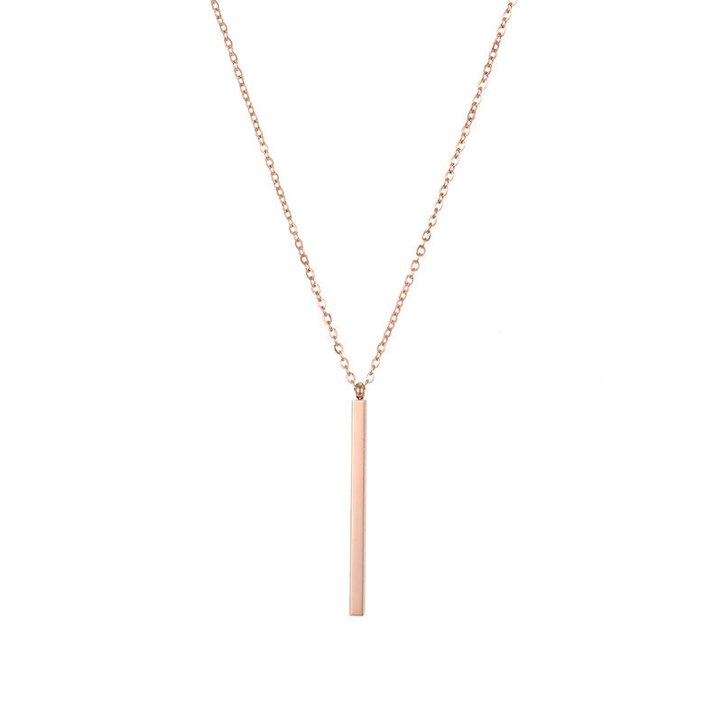 Fashion Stainless Steel Gold-plated Geometric Rectangular Pendants
