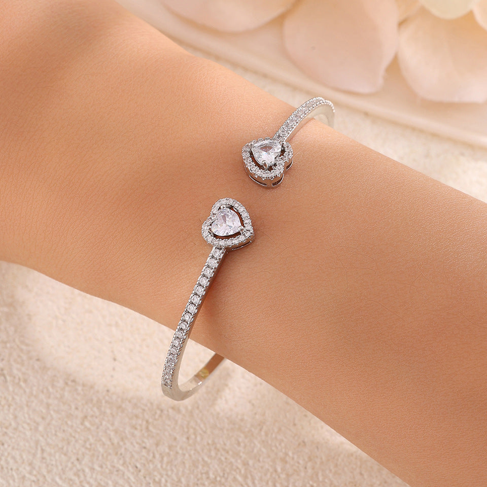 Style Korean Zircon Full Diamond Sweet Everyday Joker Bracelet