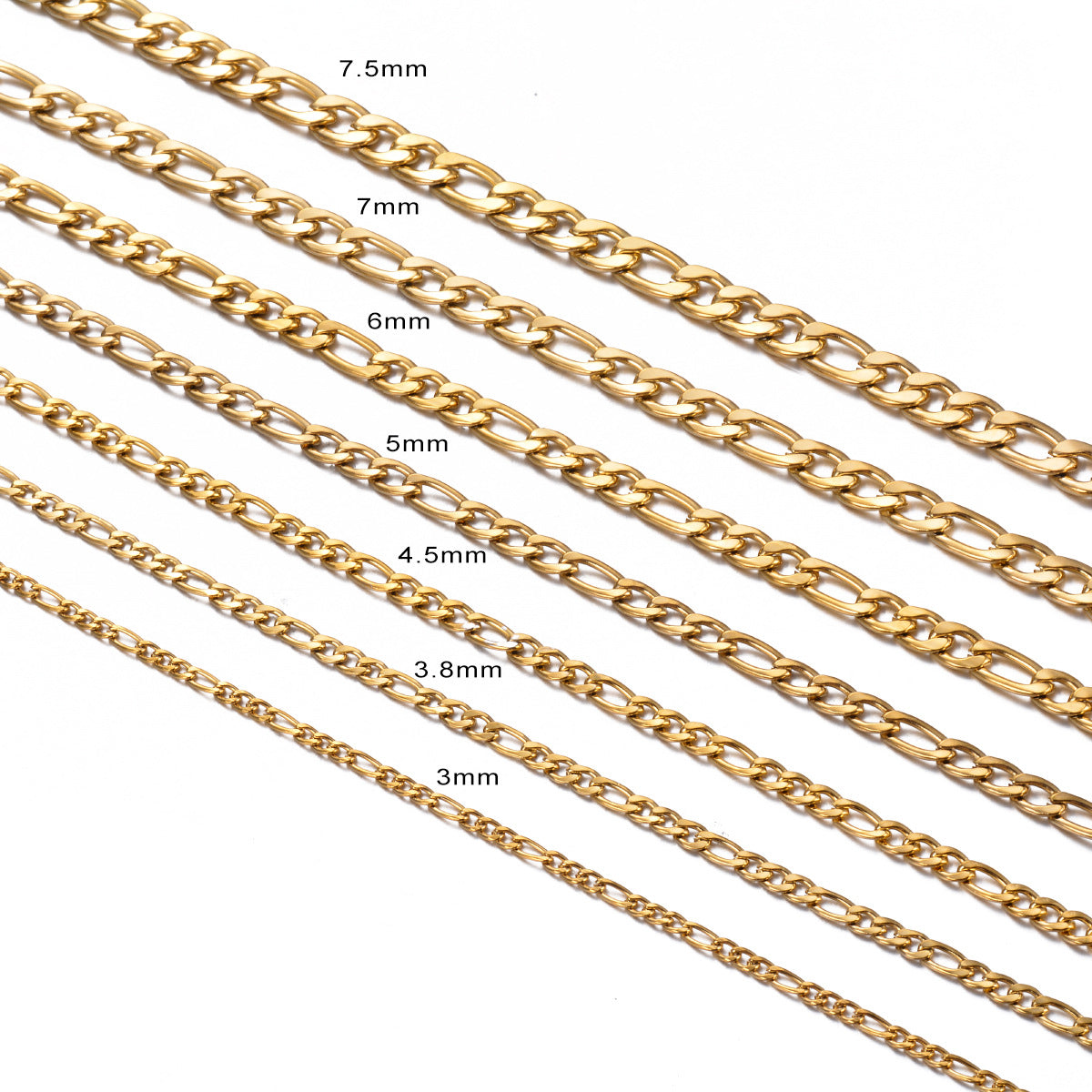 Women's & Men's Hop Gold Stainless Steel Accessory Chain Necklaces