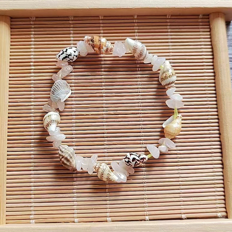 Ocean Style Natural Gravel Shell Conch Small Bracelet