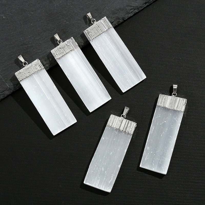 Gypsum Column Electroplating Edging Sweater Chain Pendant
