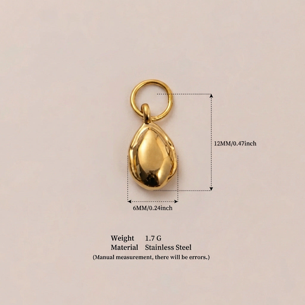 Dripping Round Furnace Stainless Steel Gold Color Preserving Pendant