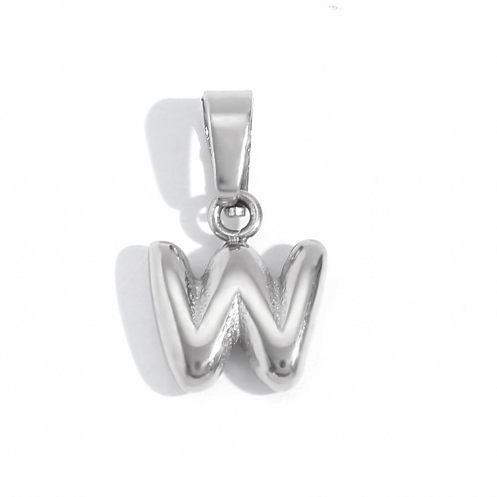 Bubble English Stainless Steel Gold Plated Pendant