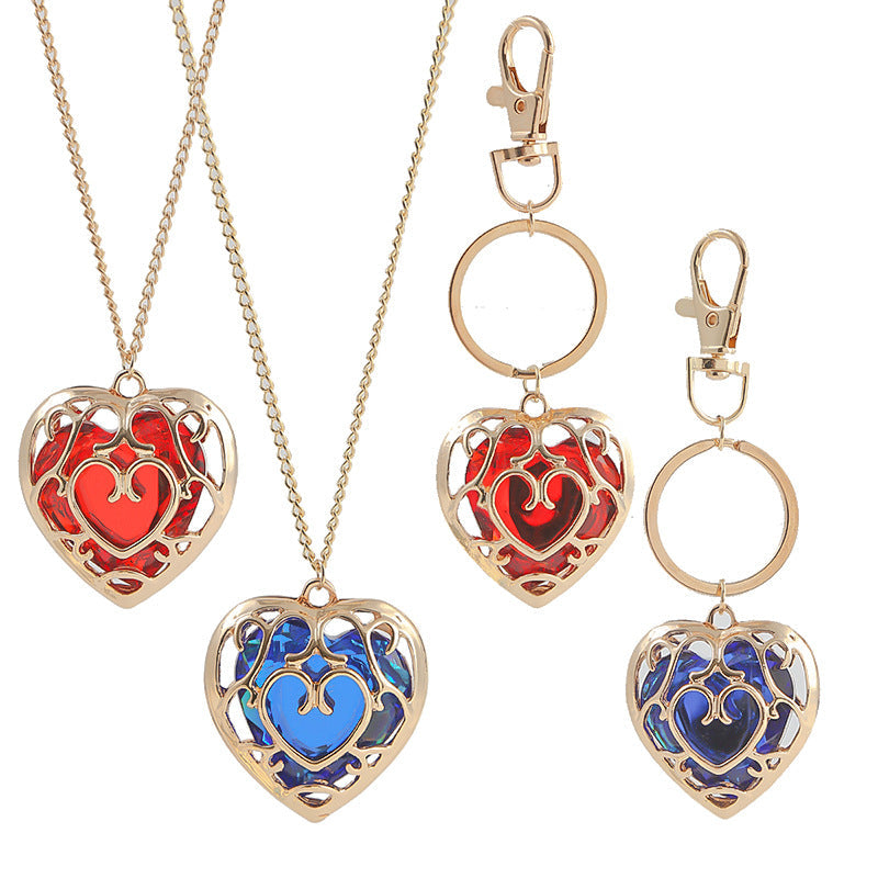 Legend Of Zelda Hollow Heart Crystal Necklaces