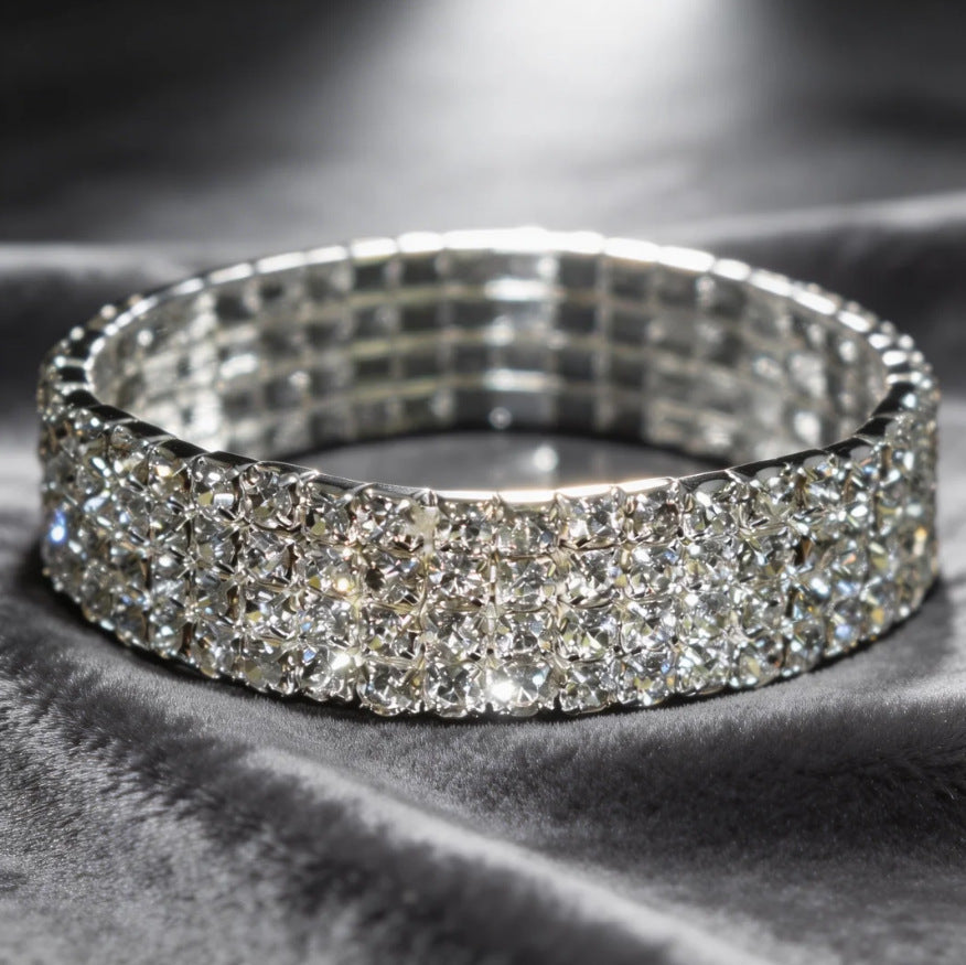 Fashion Bridal Zircon Shiny Rhinestone Wedding Formal Bracelets
