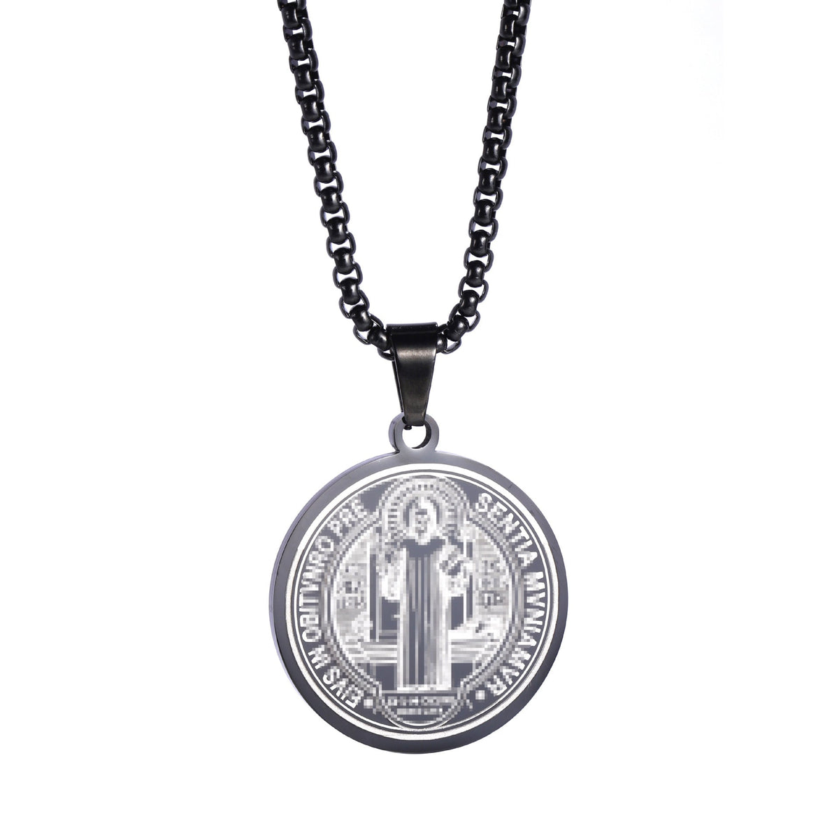 Stainless Steel Benedict Electroplated Round Hip Hop Sweater Pendant