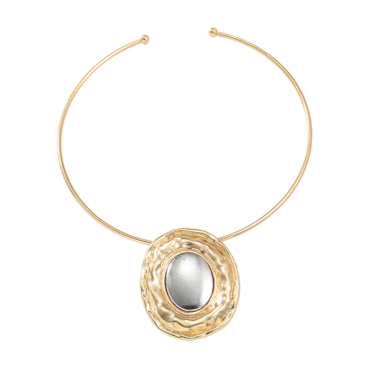 Women's Alloy Collar Exaggerated Oval Metal Color Necklaces