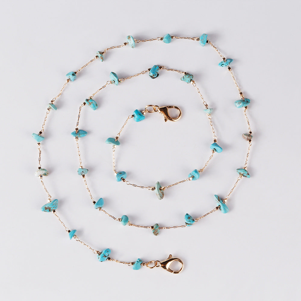 Elegant Personalized Sweet Elegance Glasses Decorations Female Stone Eyeglasses Chain Necklace