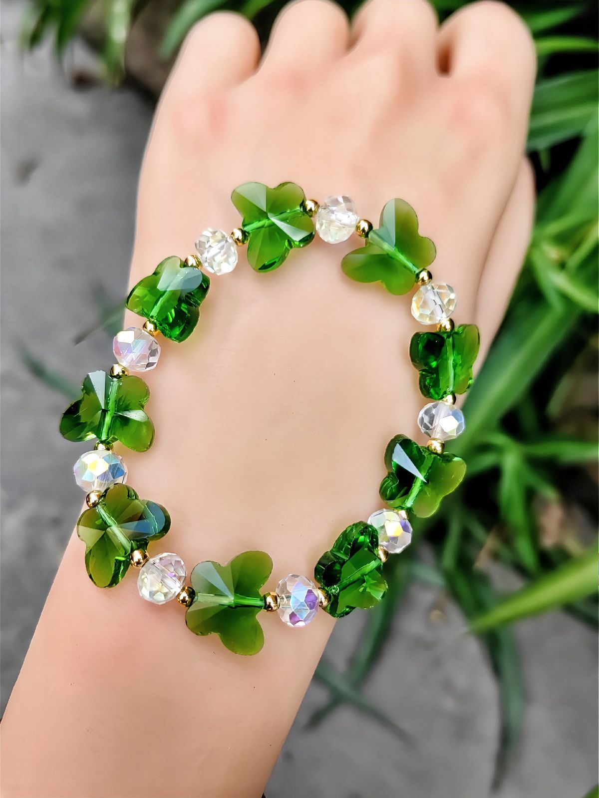 Women's Crystal Optional Sweet Fashion Ornament Butterfly Bracelets