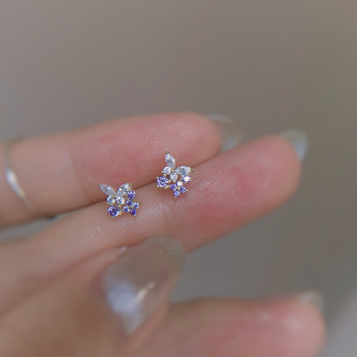 Butterfly For Light Luxury Minority High Stud Earrings