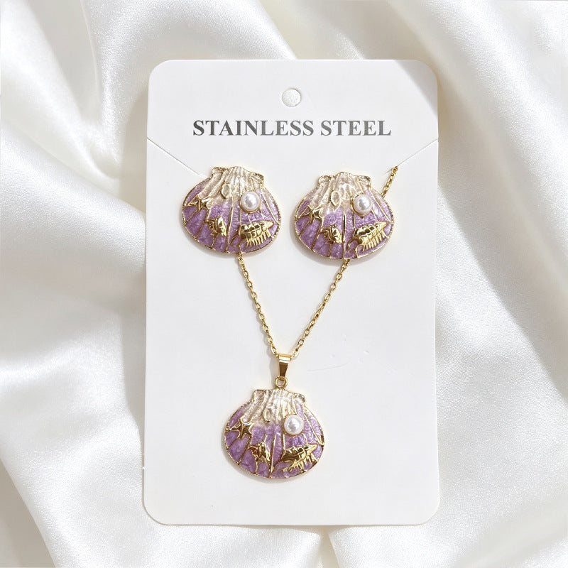 Stainless Steel Enamel Titanium Fashion Personality Necklaces