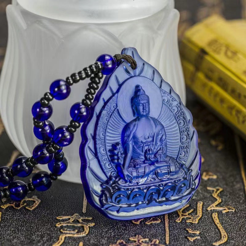 Women's & Men's Knot Ancient French Glaze Buddha Amitabha Pendants