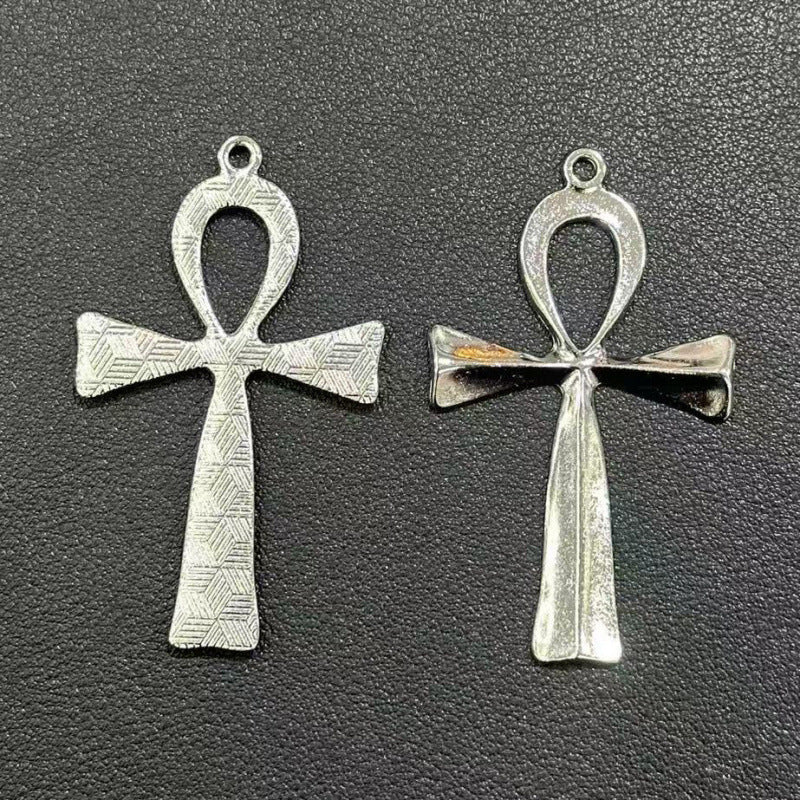 Men's Bow Glossy Ancient Egyptian Cross Zinc Pendant