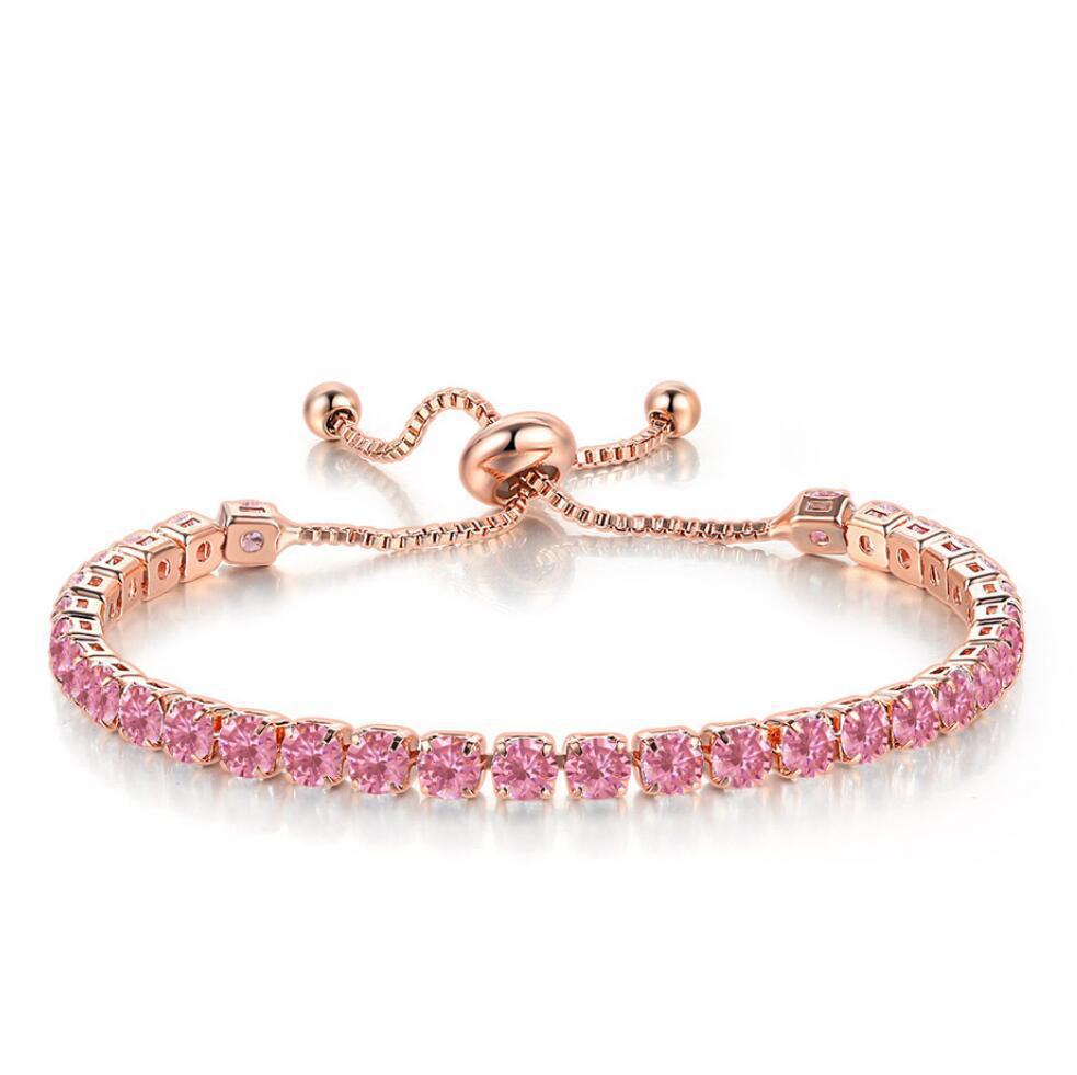 Full Diamond Adjustable Popular Round Zircon Bracelets
