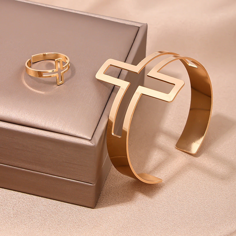 Women's Metal Design Geometric Opening Simple Retro Jewelry Set